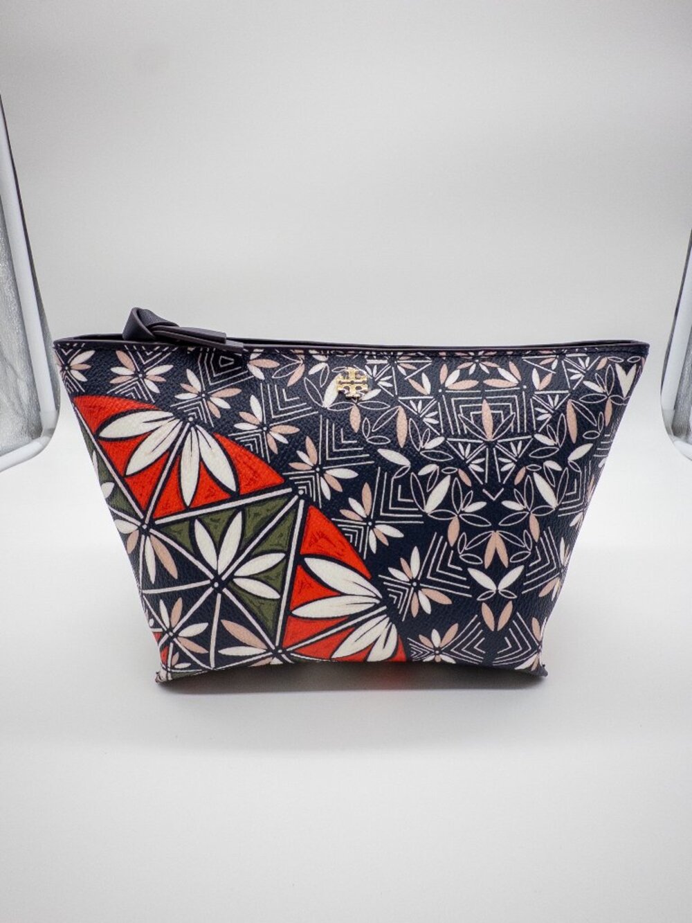 TORY BURCH Cosmetic Pouch "Pottery" Design